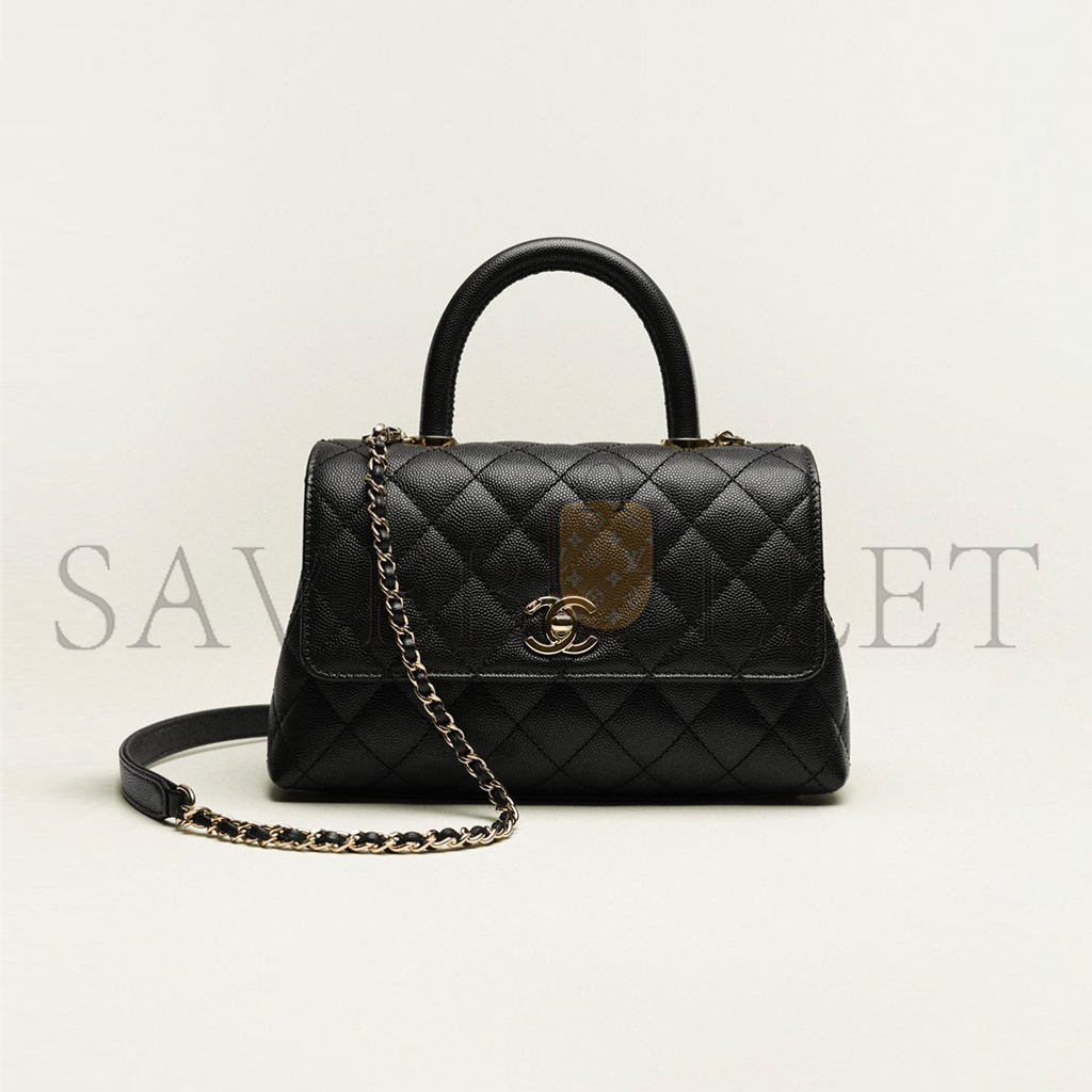 CHANEL SMALL TOP HANDLE FLAP BAG A92990 (24*14*10cm)